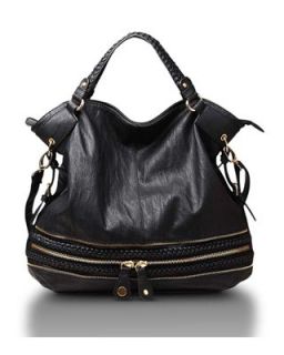 Urban Expressions Black Dakota Shoulder Handbag Clothing