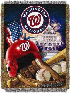 Washington Nationals Woven Tapestry Throw Blanket: Sports