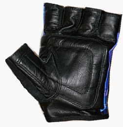 Cycling Gloves Padded Leather Stretch in Red   Size Medium