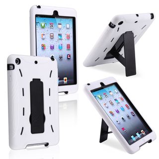 BasAcc Black/ White Hybrid Case with Stand for Apple iPad Mini