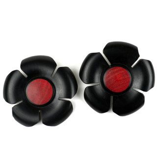 Blackwood and Rosewood Flower Earrings (Mozambique)