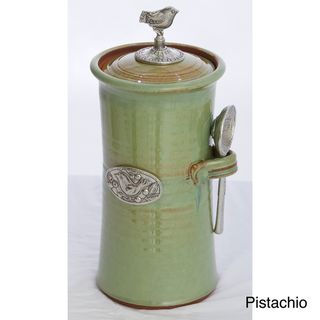 Artisans Domestic Coffee Canister with Bird Accent