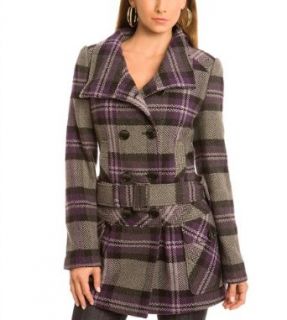 G by GUESS Boston Belted Wool Coat, BLACK (M) Clothing