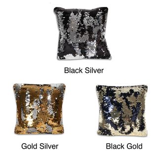 Reversible 18 inch Square Sequin Pillow
