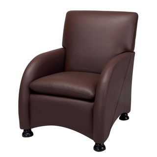 Lorenzo Coffee Brown Leather Club Chair