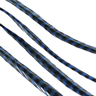 Donna Bella Striped Blue Feather Hair Extensions