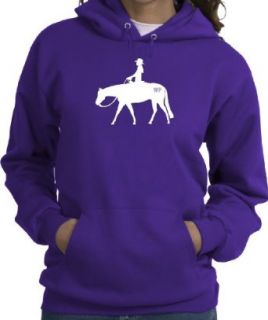 Western Pleasure Brand Horse & Rider Purple Hoodie