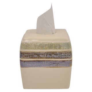Ceramic Rayan Beige Tissue Holder
