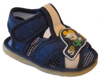  Pip Squeakers Squeaky Sandals, Denim Blue, Medium (Toddler) Shoes