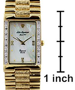 Jules Jurgensen Womens 18 Diamond Goldtone Watch