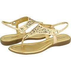 AK Anne Klein Venis Light Gold Leather Sandals