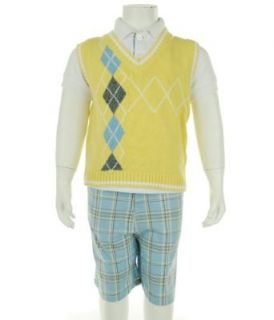 B T Kids 3 Piece Outfit   Polo, Sweater Vest and Shorts