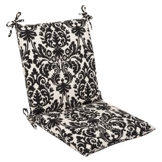 Pillow Perfect Outdoor Black/ Beige Damask Square Chair Cushion MSRP