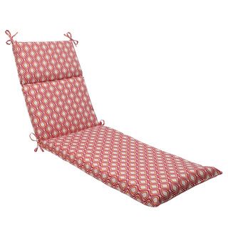 Pillow Perfect Pink/ Orange Outdoor Zinger Chaise Lounge Cushion