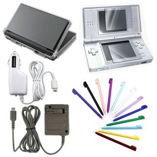 Crystal Case/ Screen Protector/ Stylus/ Chargers for Nintendo DS Lite