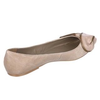 Steve Madden Womens P Sippi Taupe Pointed toe Bow Flats