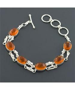 Baltic Amber Silver Toggle Bracelet (India)