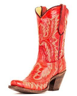 Corral Womens Red Fancy Stitch Boot   G1900 Shoes