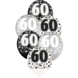 60 ans   Achat / Vente BALLON DECORATIF 6 Ballons anniversaire 60