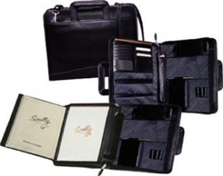 Scully Leather Zip Tri Fold PDA Portfolio Italian Leather