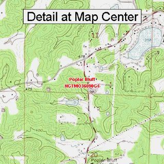 USGS Topographic Quadrangle Map   Poplar Bluff, Missouri