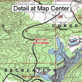 USGS Topographic Quadrangle Map   Dutch John, Utah (Folded