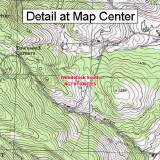 USGS Topographic Quadrangle Map   Woodstock South, Vermont