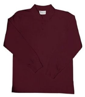 Long Sleeve Interlock Polo Shirt Youth Sizes Assorted