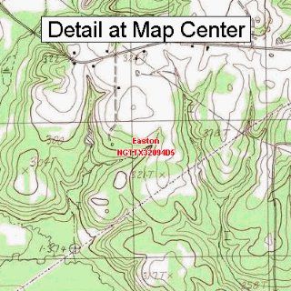 USGS Topographic Quadrangle Map   Easton, Texas (Folded