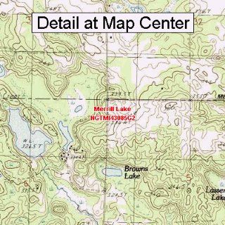 USGS Topographic Quadrangle Map   Merrill Lake, Michigan