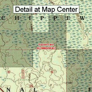 USGS Topographic Quadrangle Map   Squaw Lake, Minnesota