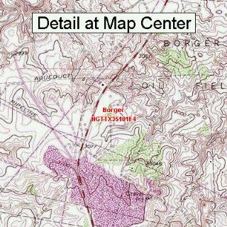 USGS Topographic Quadrangle Map   Borger, Texas (Folded