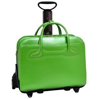 McKlein Green Willowbrook Detachable Wheeled Laptop Briefcase