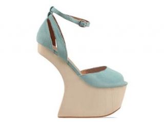 Jeffrey Campbell Str8up Pastel Green Suede Shoes