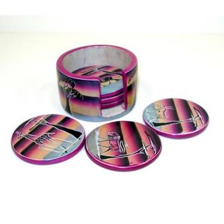 Set of 6 Handmade Sunset Soapstone Coasters (Kenya) Today $24.49 5.0