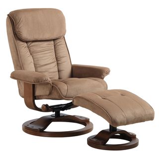 Comfort Chairs Mocha Microfiber Swivel Recliner
