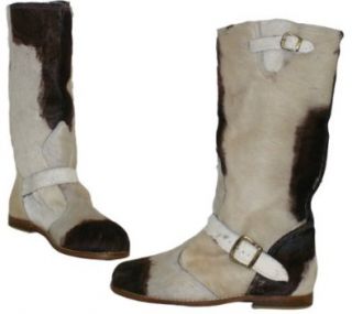 Bobo Brown/White Fur Boot Size 7: Shoes