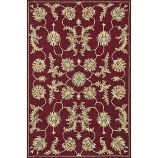 Hand tufted Wilson Red Wool Rug