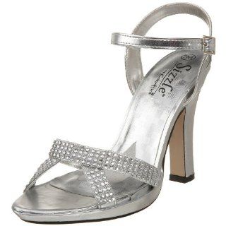 com Sizzle by Coloriffics Womens Rome Sandal,Silver,5.5 M US Shoes