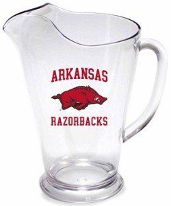 Arkansas Razorbacks 64 oz. Crystal Clear Plastic Pitcher