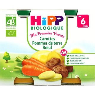 Pots HIPP Bio Ma Première Viande 2x190g   Carotte Pommes de terre