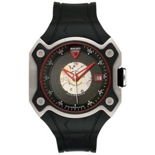 Ducati Mens Black Rubber Automatic Watch