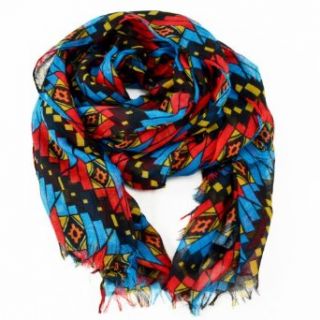 Cozzy Land Multicolor Tribal Scarf 21.5 inches wide x 80