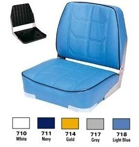Wise Deluxe Folding Boat Seats Blue seat with gray trim #