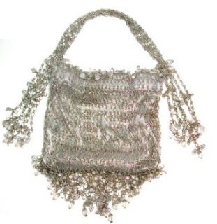 Kenny Ma Silver Red Carpet Designer Evening Clutch Handbag