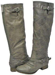 Breckelles Outlaw 11 Grey Women Riding Boots, 6 M US Shoes