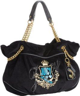 Couture Graphic Velour Love Your Couture Hobo,Black,one size Shoes