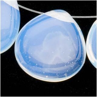 Opalite Glass Smooth Briolette Beads (Pack of 28)