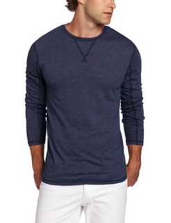 7 For All Mankind Mens Striped Long Sleeve Crew Neck