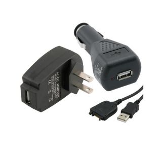 Eforcity USB Sync Cable and Car/ Wall Charger Adapter for Palm Treo